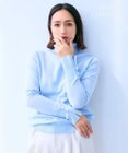 BEIGE， 【WEB限定・洗える】ALSACE / パール釦タートルネックウールニット