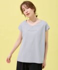 ANY L チュールデザインフレンチスリーブTシャツ