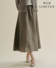J.PRESS LADIES L 【WEB限定・セット着用可】リネン フレア スカート