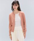BEIGE， 【洗える】NADIA / レザーラインジップカーディガン
