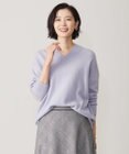 J.PRESS LADIES L 【洗える】CASHMERE BLEND Vネック ニット