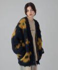 WEGO 【ユニセックス着用ITEM/MLサイズ展開】モヘアタッチパターンカーディガン