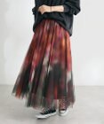 CRAFT STANDARD BOUTIQUE アート柄プリントチュールスカート