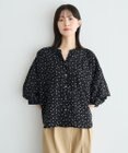 YECCA VECCA 2wayボリューム袖花柄ブラウス