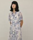 GRACE CONTINENTAL 【スタイリスト木津明子さんインスタライブ紹介】フラワープリントシャツフレアワンピース