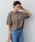 23区 【WEB&一部店舗限定/接触冷感】ツイストコットンプレーティング バルーンスリーブ カットソー