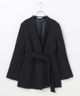 #Newans 【セレモニーにも】ベルト付ノーカラージャケット