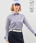 23区GOLF 【WOMEN】ロゴレイヤーストライプシャツ
