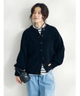 CRAFT STANDARD BOUTIQUE 洗えるコードモールクルーネックカーデイガン