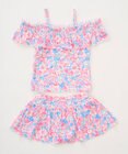 OP／FILA 【marie claire ENFANTS】花柄オフショルセパレートワンピース水着