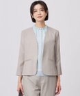 J.PRESS LADIES L 【セットアップ対応・洗える・UVケア・吸水速乾】OXIJEWELストレッチ ノーカラー ジャケット