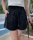 WEGO 【ウエストゴム】パイピングラインショートパンツ