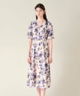 GRACE CONTINENTAL フラワープリントフレアワンピース