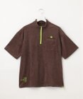 PW CIRCULUS GOLF 【MEN】パイル ハーフジップ ポケット モックネック シャツ