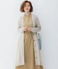 23区 【洗える】シアーコットンナイロン ロングカーディガン