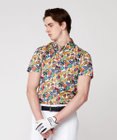 23区GOLF 【MEN】【UVケア/吸水速乾】マルチステッカープリント ポロシャツ