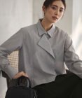 ICB L クリーンブロード ライダース風 クロップドシャツ