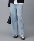 自由区 S ウスカルデニムワイドストレート パンツ