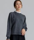 組曲 【WEB限定】襟付き片畔ニットプルオーバー