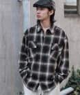 WEGO 【ユニセックス着用ITEM/SMLサイズ展開】オンブレチェックシャツ（LS）