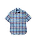 J.PRESS MEN 【J.PRESS ORIGINALS】Indian Madras Regular half Sleeve Shirt / Baggy-Fit