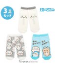 Mother garden しろたん スニーカー丈ソックス　3足セット 《顔ぼん/いっぱいいるよ/まかせておねがい》 21～24cm