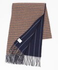 J.PRESS MEN リバーシブル カシミヤマフラー チェック×ストライプ