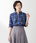 J.PRESS LADIES L 【洗える】モデレートマドラス ギャザースリーブ ブラウス
