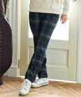 【WOMEN】チェック柄裏起毛パンツ