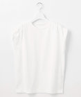 自由区 【洗える】タックギャザーネック Tシャツ