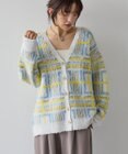 アソート柄シャギーニットカーディガン