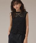 GRACE CONTINENTAL サークルレースノースリーブトップ