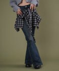 WEGO フェイクスリーブフレアデニム