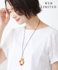 J.PRESS LADIES 【WEB限定】マーブルコンビ レザー ネックレス