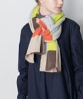TRICOTE BLOCK CHECK SHAGGY SCARF／ブロックチェックシャギーマフラー