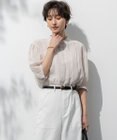 23区 S 【接触冷感/速乾性/洗える】エアリーブライトローン タック ブラウス
