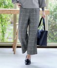 Tiaclasse 【安田美沙子さん着用・洗える】起毛チェック柄ワイドパンツ