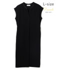 BEIGE， 【Lsize・セットアップ対応】CINDY / 配色ネック フレンチドレス