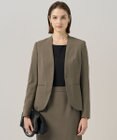 ICB L 【UVカット・洗える】ウール2WAYストレッチ ノーカラージャケット