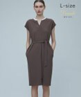 BEIGE， 【L-size】CINDY / Vネックワンピース
