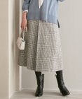 23区 ツイードチェック フロントタックAラインスカート