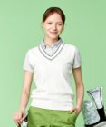 23区GOLF 【WOMEN】【洗える】コットンブレンド ニットベスト