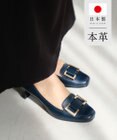 Pointer 日本製 本革バックルパンプス