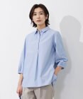 J.PRESS LADIES L 【WEB限定カラーあり・洗える・接触冷感・UVカット・イージーケア】 エステネージュストライプ ブラウス
