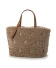 UNBILLION cachecache ドット刺繍ボアミニトートバッグ
