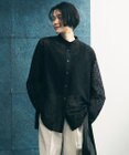 UNFILO L ブロックレース バンドカラーシャツ
