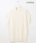 23区 L 【エステータ】エアリースパンウール アームウォーマーデザイン ハイネックニット