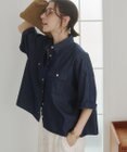 WEGO 【ANGIE VINTAGE】オーバーサイズデニム半袖シャツ