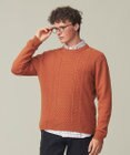 J.PRESS MEN 【Cash Lamb's Wool】ケーブルクルーネック ニット