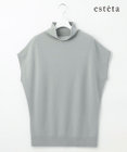 23区 L 【エステータ】エアリースパンウール アームウォーマーデザイン ハイネックニット